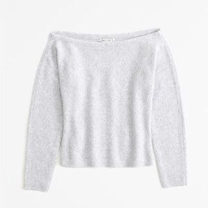 Abercrombie & Fitch Boucle Off-The-Shoulder Sweater